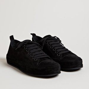 Ann Demeulemeester Black Low Suede Sneakers
